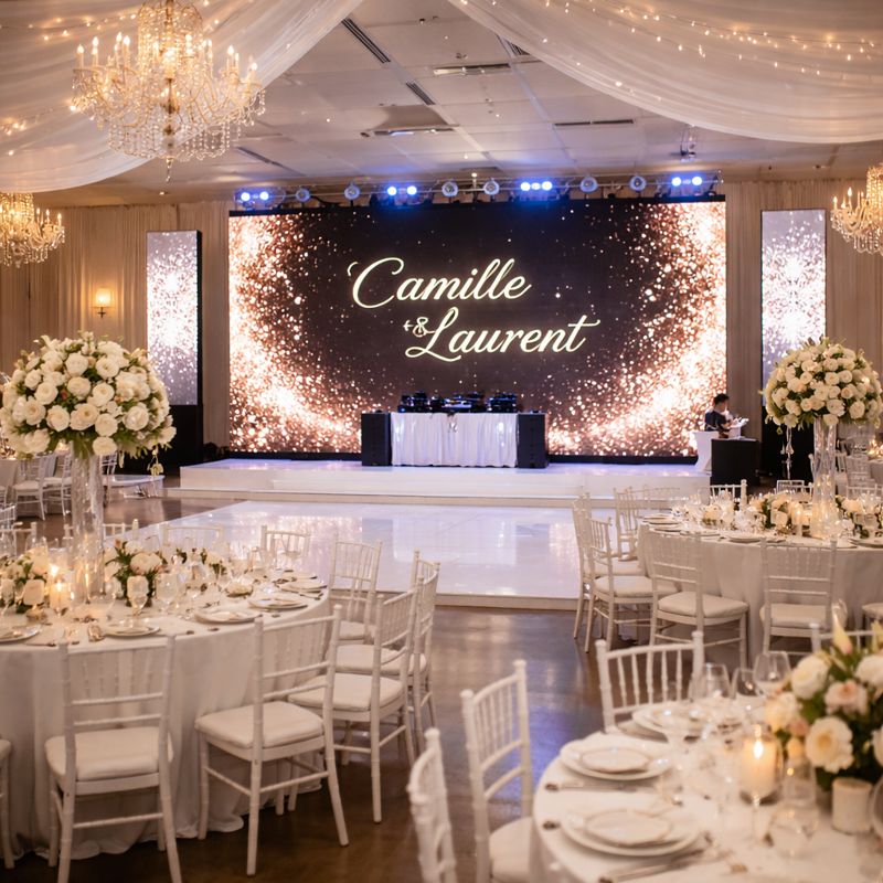 Eclairage sonorisation pour mariage de standing dans le Nord pas de Calais Lille Arras Bethunes